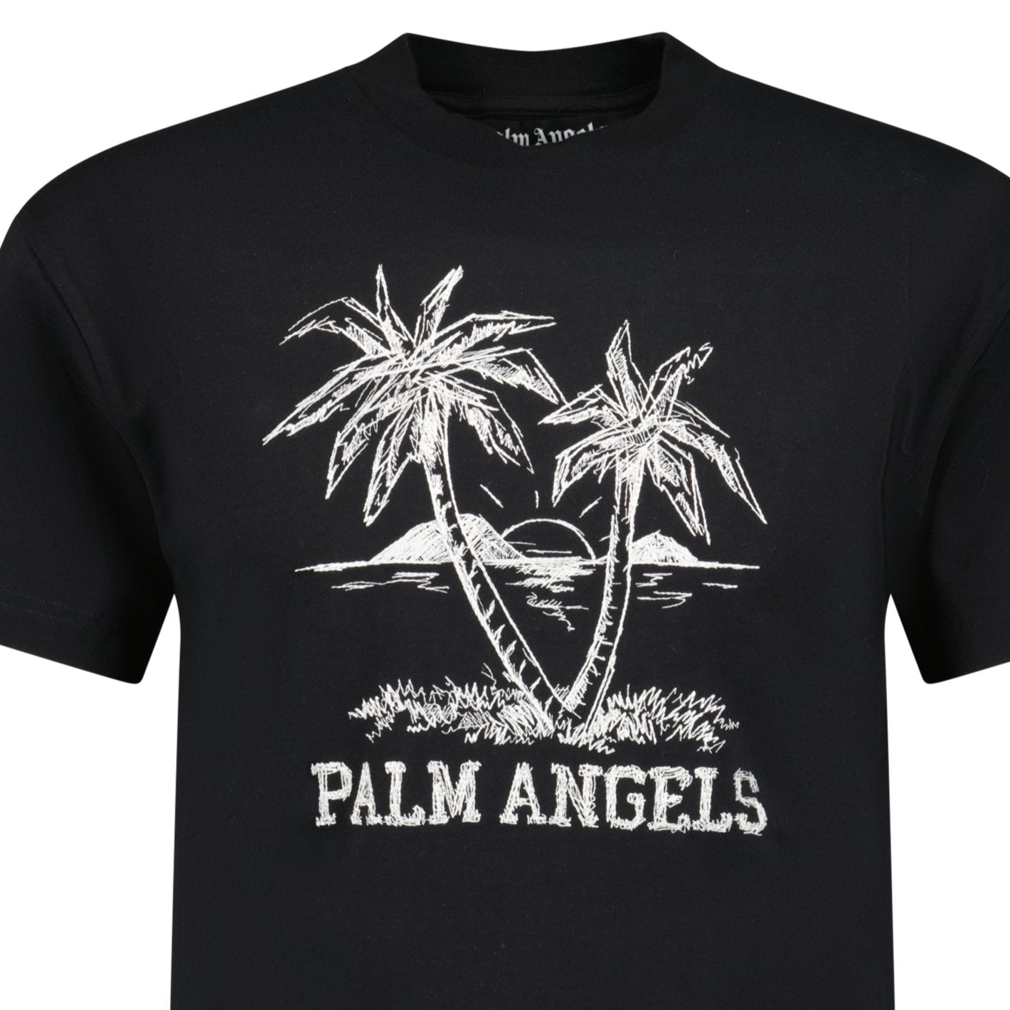 Palm Angels Palm Tree Print T-Shirt Black - Boinclo ltd