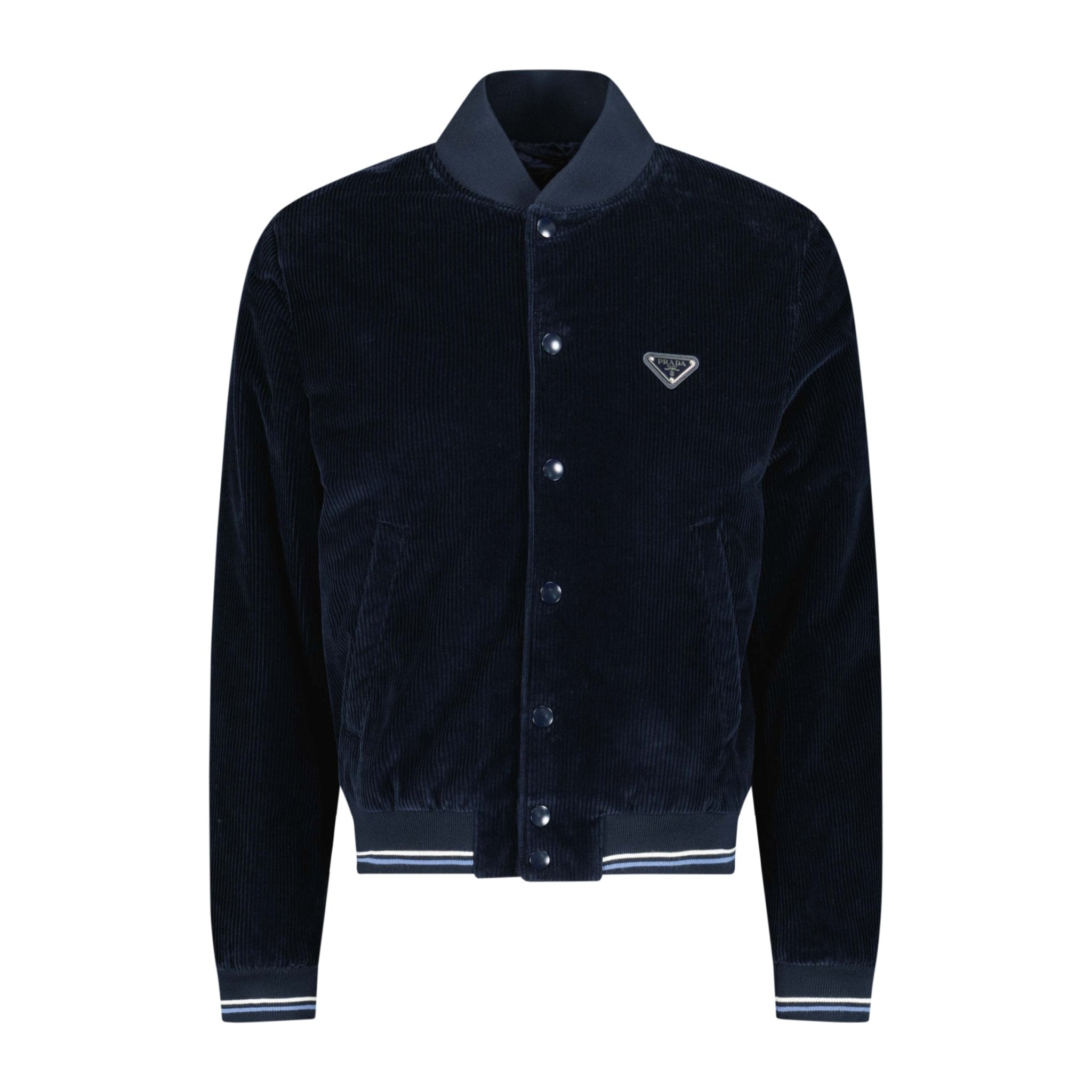 Prada Corduroy Button-Up Jacket Navy - Boinclo ltd