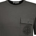 Stone Island Compass Logo Front Pocket T-Shirt Dark Grey - Boinclo ltd