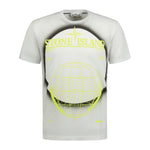 Stone Island Compass Print Logo Solar Eclipse 2 Compass Print T-Shirt White - Boinclo ltd