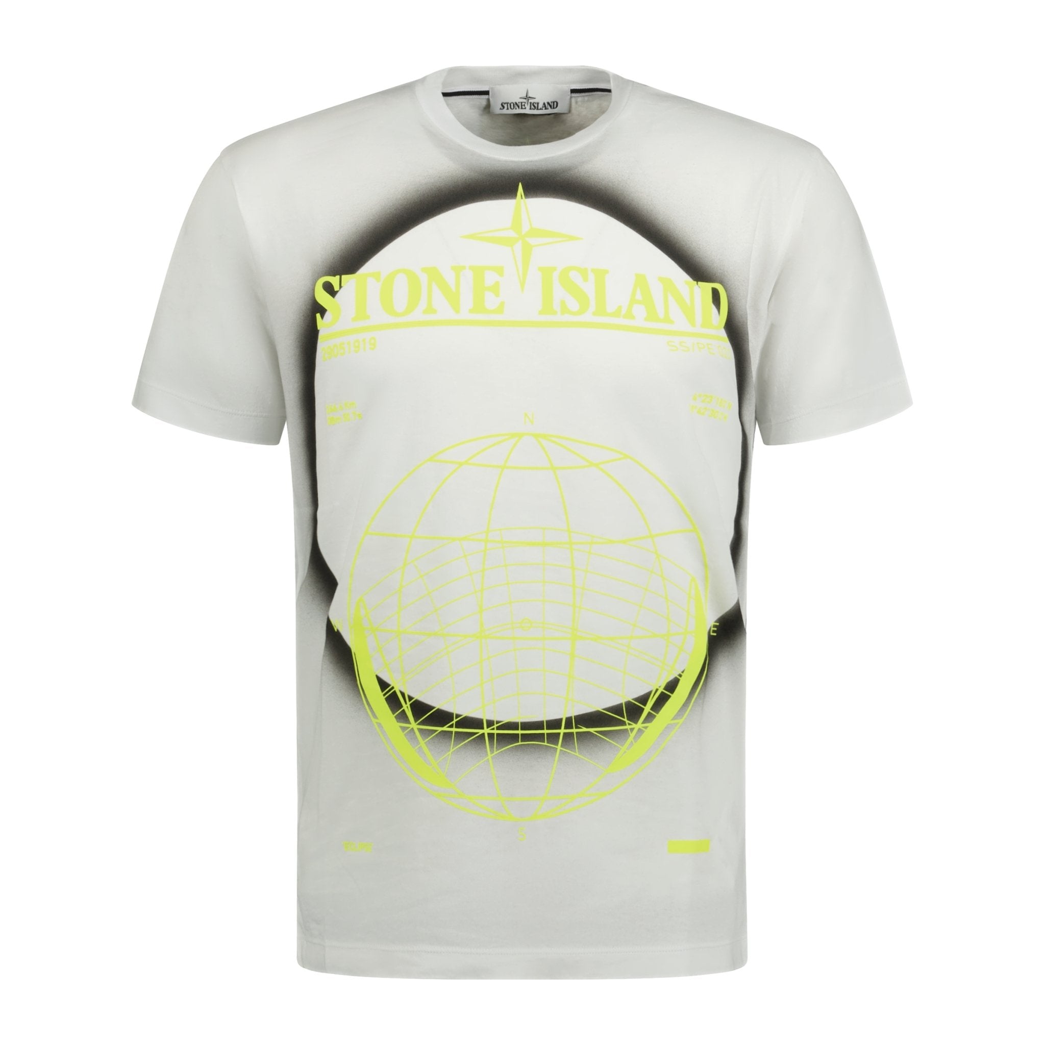 Stone Island Compass Print Logo Solar Eclipse 2 Compass Print T-Shirt White - Boinclo ltd