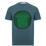 Stone Island Compass Printed Logo T-Shirt Blue & Green - Boinclo ltd