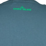 Stone Island Compass Printed Logo T-Shirt Blue & Green - Boinclo ltd
