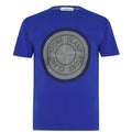 Stone Island Compass Printed Logo T-Shirt Blue & White - Boinclo ltd