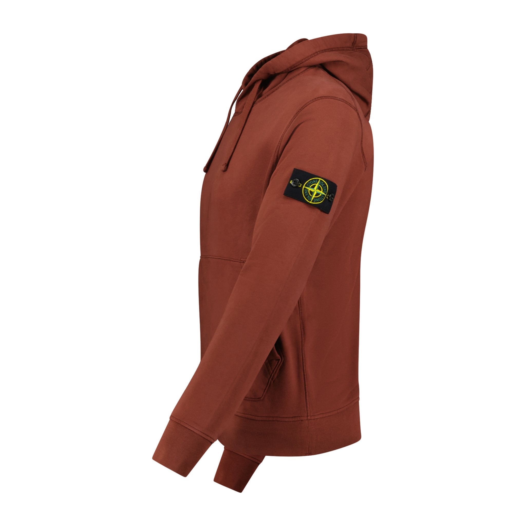 Stone Island Cotton Hoodie Sweatshirt Maroon - Boinclo ltd