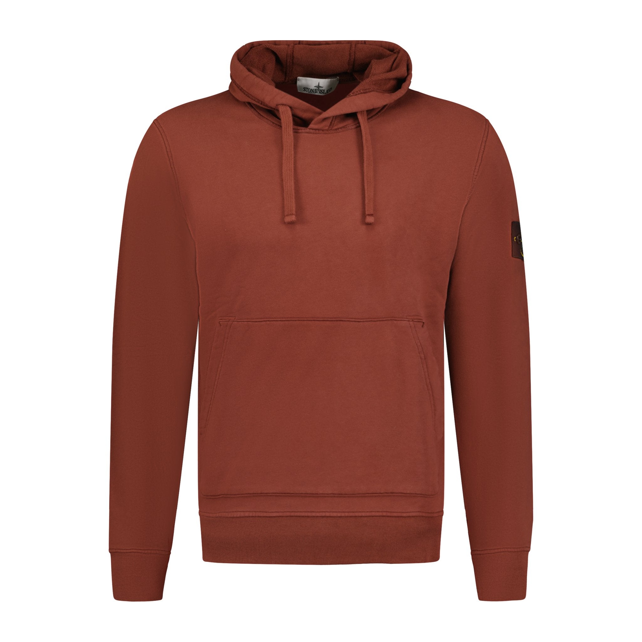 Stone Island Cotton Hoodie Sweatshirt Maroon - Boinclo ltd