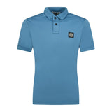 Stone Island Cotton Logo Polo T-Shirt Blue - Boinclo ltd