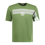 Stone Island Graphic-Stripe Logo Embroidered T-shirt Khaki - Boinclo ltd