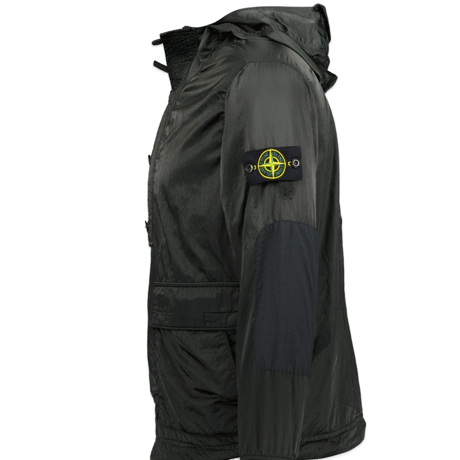 Stone Island Half-Zip Smock Hooded Jacket Black - Boinclo ltd