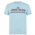 Stone Island Logo Printed T-Shirt Aqua - Boinclo ltd