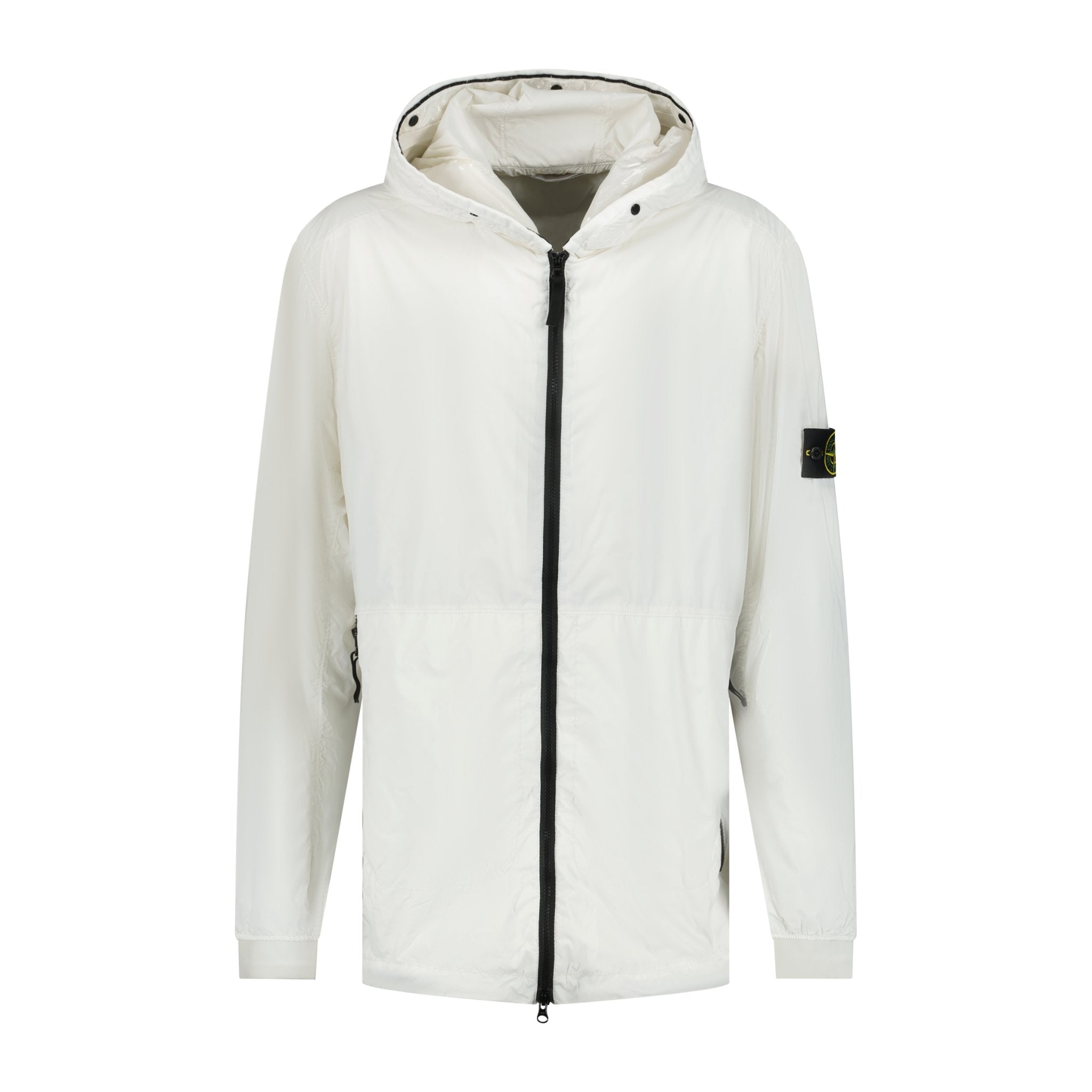 Stone Island Nylon-TC Hooded Rain Jacket White - Boinclo ltd
