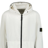 Stone Island Nylon-TC Hooded Rain Jacket White - Boinclo ltd