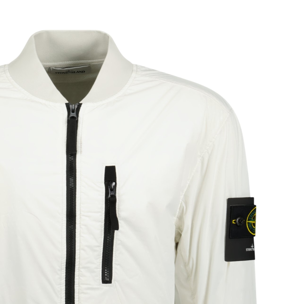Stone Island Skin Touch Bomber Jacket Ice White - Boinclo ltd