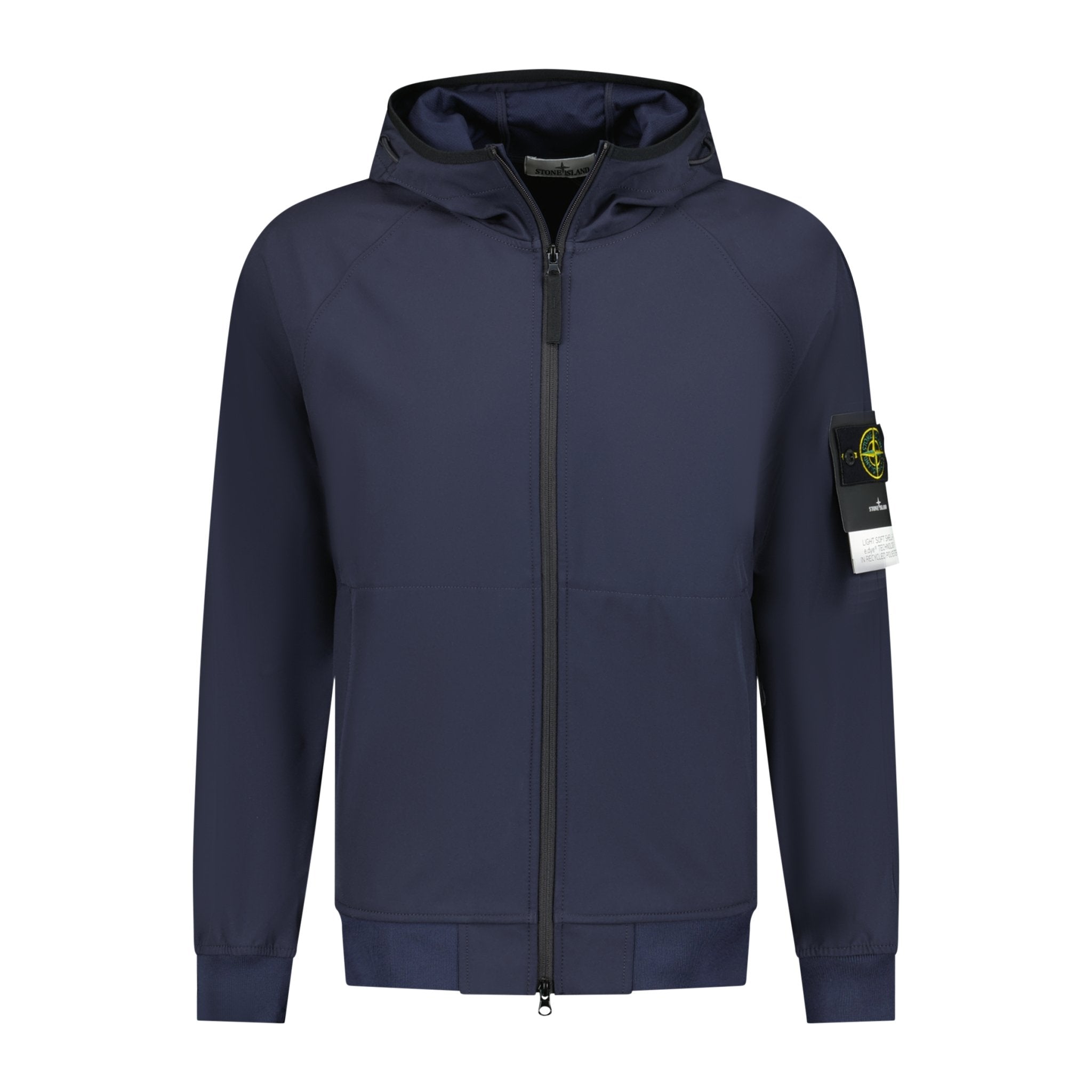 Stone Island Soft-Shell Zip-Up Jacket Navy - Boinclo ltd