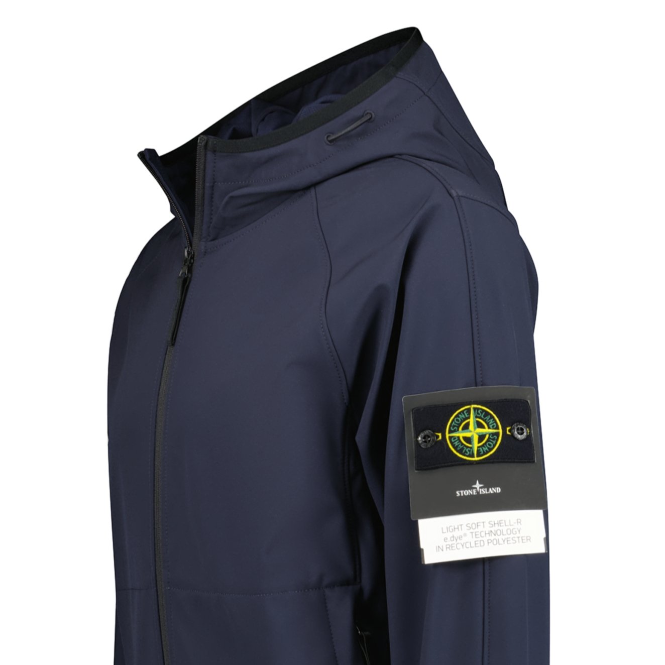 Stone Island Soft-Shell Zip-Up Jacket Navy - Boinclo ltd