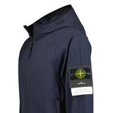 Stone Island Soft-Shell Zip-Up Jacket Navy - Boinclo ltd