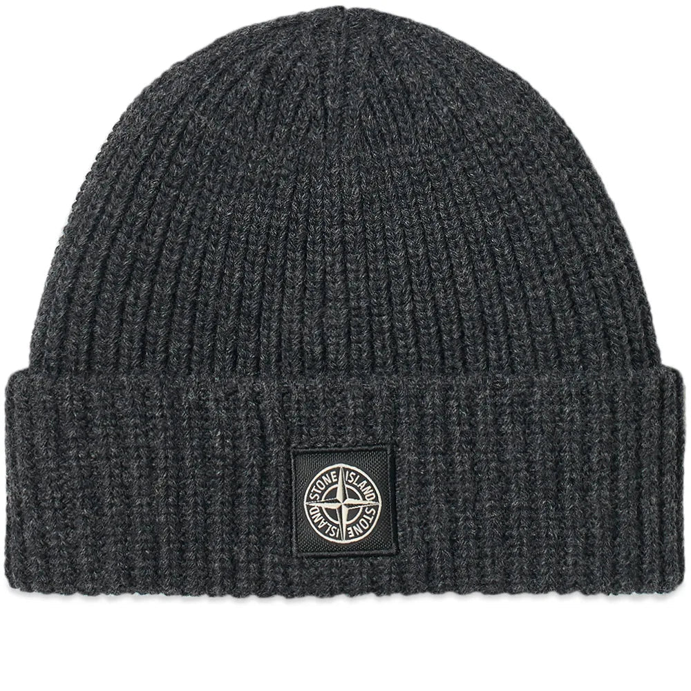 Stone Island Wool Beanie Hat Grey - Boinclo ltd
