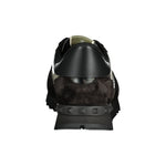 Valentino Black & Army Green Camo Leather Rockrunner Trainers - Boinclo ltd
