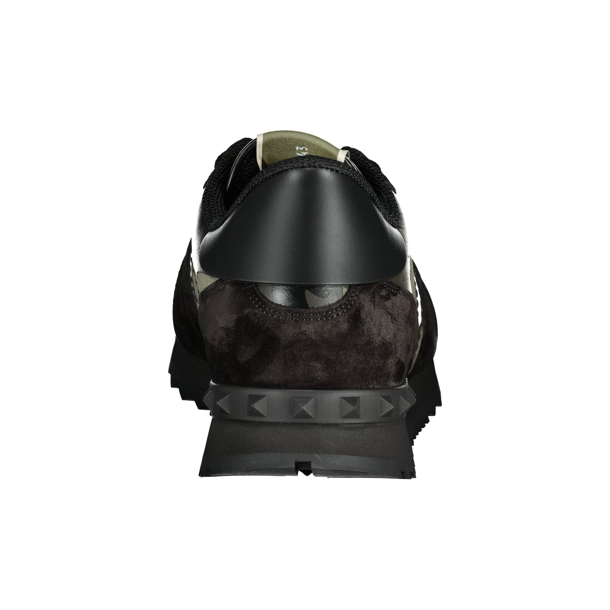 Valentino Black & Army Green Camo Leather Rockrunner Trainers - Boinclo ltd