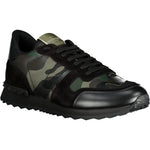 Valentino Black & Army Green Camo Leather Rockrunner Trainers - Boinclo ltd