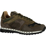 Valentino Camo Rockstud Trainers Khaki & Black - Boinclo ltd