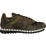 Valentino Camo Rockstud Trainers Khaki & Black - Boinclo ltd
