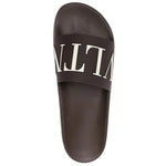 Valentino Garavani Brown VLTN Sliders - Boinclo ltd