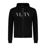 Valentino VLTN Zip Hoodie Sweatshirt Black - Boinclo ltd