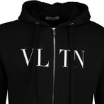 Valentino VLTN Zip Hoodie Sweatshirt Black - Boinclo ltd
