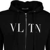 Valentino VLTN Zip Hoodie Sweatshirt Black - Boinclo ltd